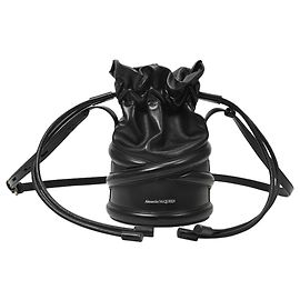 Alexander Mcqueen Borsa Soft Curve in pelle nera Nero