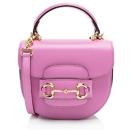 Gucci Leder Horsebit 1955 Mini Handtasche Pink