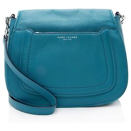 Marc Jacobs Leder Recruit Nomad Schultertasche Blau