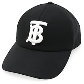 Burberry-Burberry TB Logo Embroidery Cotton Baseball Cap-Black