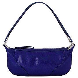 Mini Borsa Hobo Amira - By Far - Blu - Pelle Blu