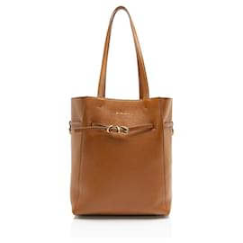 Givenchy-Givenchy Leather Voyou Small Tote-Brown