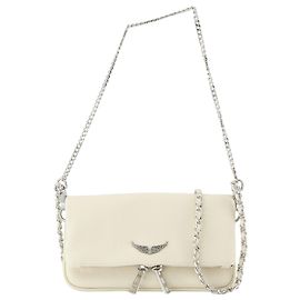 Rock Nano Wallet On Chain - Zadig & Voltaire - Cuero - Blanco Blanco