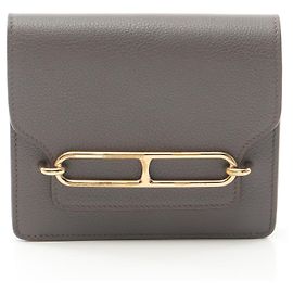 Hermès Portefeuille Hermes Roulis Slim Evercolor Gris