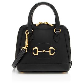 Gucci Leder Horsebit 1955 Mini-Handtasche Schwarz