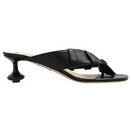 Loewe Toy Panta 45MM Leather Sandals Black
