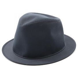 Hermès Hermes H Embroidery Canvas Hat Blue