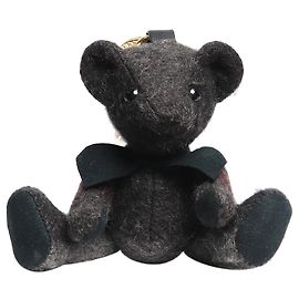 Burberry Grey tartan Thomas bear charm Grey
