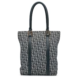 Dior-Dior Blue Diorissimo Trotter Canvas Tote-Blue
