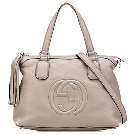 Sac à main en cuir marron Gucci Soho Small Working Marron Taupe