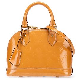 Louis Vuitton Brun Monogram Vernis Alma BB Marron Camel