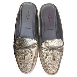 Autre Marque Infradito Louis Vuitton Pelle Oro Cioccolato D'oro Cioccolato