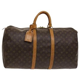 LOUIS VUITTON Monogram Keepall 55 Bolsa Boston M41424 LV Auth am8624 Monograma