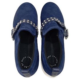 Mocassini blu e argento Marc Jacobs taglia 41 Blu