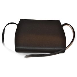 Blumarine Black Satin Shoulder Bag Black