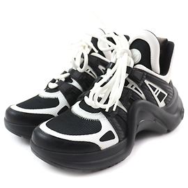Baskets montantes Monogram Louis Vuitton 35.5 Noir Blanc