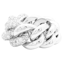 Pomellato-Pomellato 'Catene' ring, white gold and diamonds.-Other
