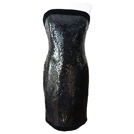 Autre Marque Robe en velours noir Noir