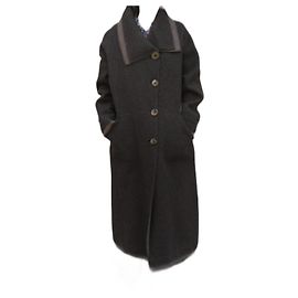 Saint James Wool Coat Dark Brown Dark brown