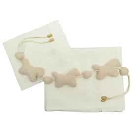 Hermès-NEW HERMES CRADLE SET SHEET PILLOWCASE ROCKING HORSE MOBILE SHEEP-Cream
