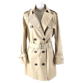 Abrigo Trench COACH con Cinturón Beige M Mujer Beige