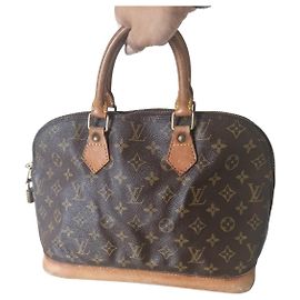 Louis Vuitton Handbag Brown Leather Brown