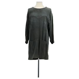 Isabel Marant Wildlederkleid Grau Grau