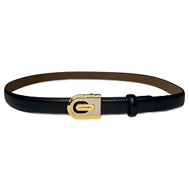 Vintage Lancelot leather belt black Black