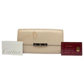 Vintage Cartier Patent leather wallet white White
