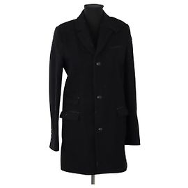 The Kooples Black Wool Coat Black