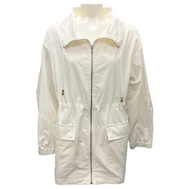 Peserico Off White Full Zip Windbreaker Jacket White
