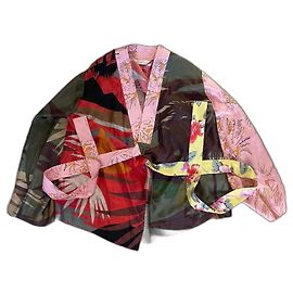 Top Kimono Palm Angel de seda Palm Angels Multicolor