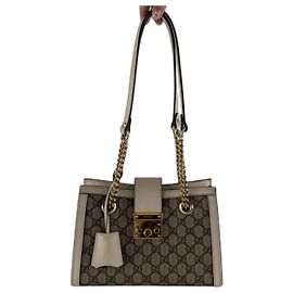 Bolsa tote padlock GG supreme da Gucci Branco