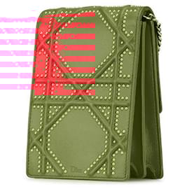 Dior-Dior Diorama Leather Shoulder Bag-Red,Golden