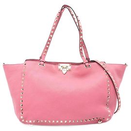 Borsa Tote Rockstud Valentino Rosa