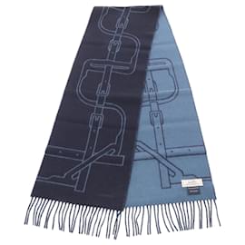 Hermès-Xale de cashmere Hermes Mors a Jouets-Azul,Azul marinho