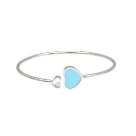 Pulsera Chopard Happy Heart Turquesa Plata