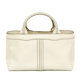 Valextra V5U41 J Bag Women's Leather Handbag Eggshell
