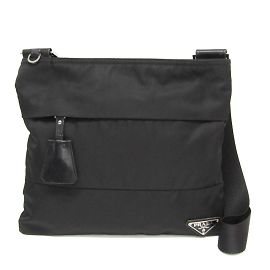 Borsa a spalla in nylon da donna Prada TESSUTO BT0741 Nero
