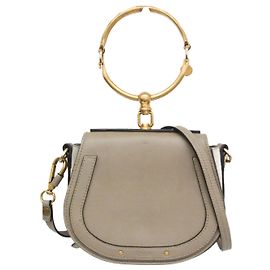 Bolsa de couro e camurça cinza Chloé Nile Cinza