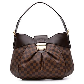 Louis Vuitton Marrone Damier Ebene Sistina PM Marrone