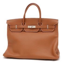 Hermès Borsa Hermes Birkin 40 in pelle Togo D'oro
