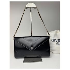 Givenchy-Vintage Givenchy 4G Leather Bag Black-Black