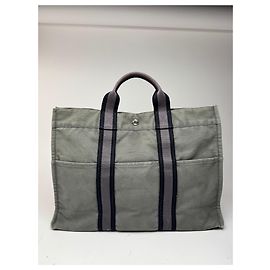 Hermès Bolso Shopper Vintage Hermes Gris Gris