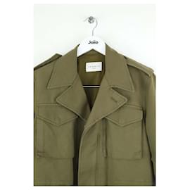 Sandro-Khaki Cotton Jacket-Khaki