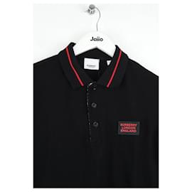 Burberry-Black cotton polo-Black