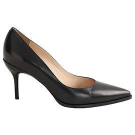 Free Lance Black leather heels Black