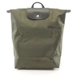 Longchamp Le Pliage Green M Backpack Khaki