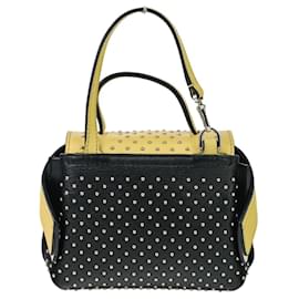Tod's-Tod's Studded Microwave Bag-Black,Yellow