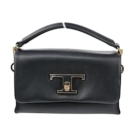Tod's-Tod's Timeless Line Turnlock 2WAY Micro Shoulder Bag-Black
